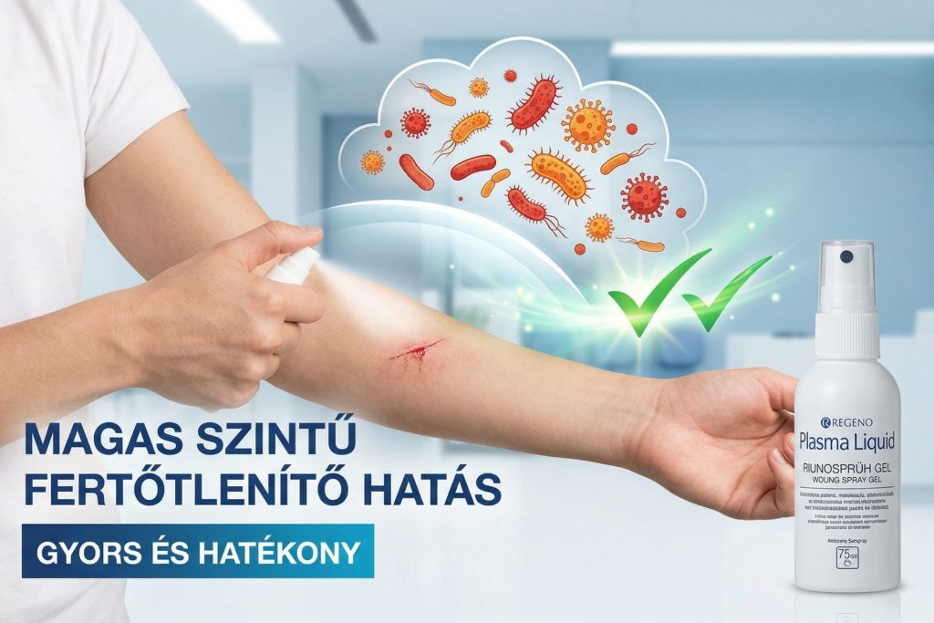 REGENO Plasma Liquid® sebspray - Magas szintű fertőtlenítő hatás